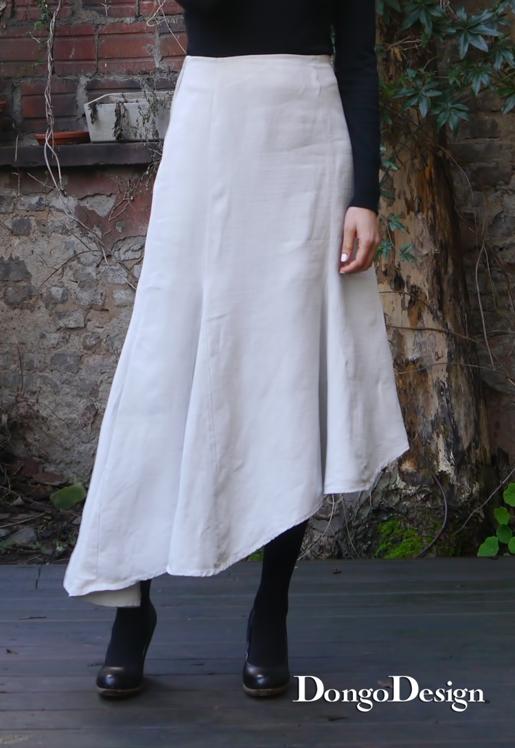 Godet-Skirt Obliquely - DongoDesign