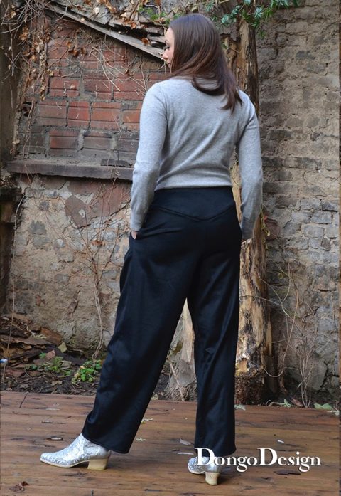 Retro Bundfaltenhose